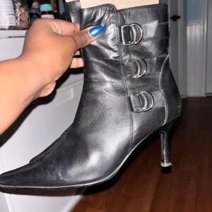 Justin Boots Black Heeled Ankle Boots